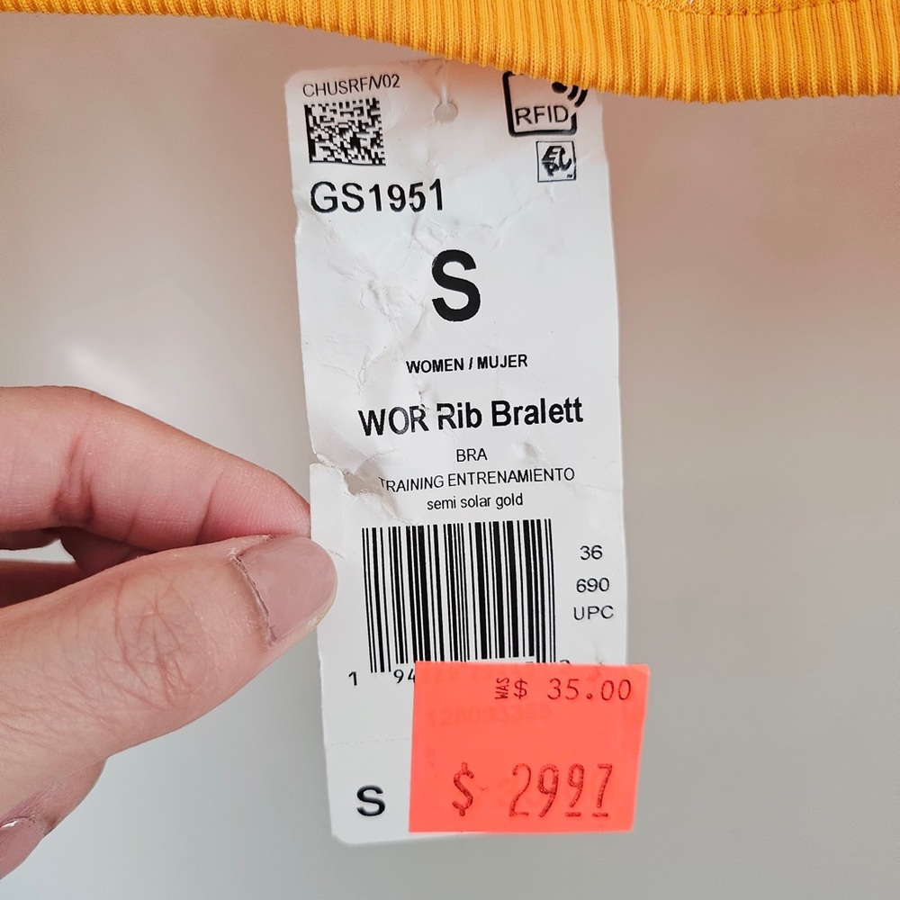 🆑️3/$15 Reebok Ribbed Square-Neck Crop Tank Top - Orange - Picture 4 of 9